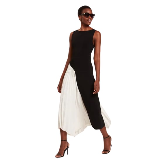 Ted Baker Zeera Mouwloze Zwarte Gebreide Jurk Met Contrasterend Paneel - Image 2