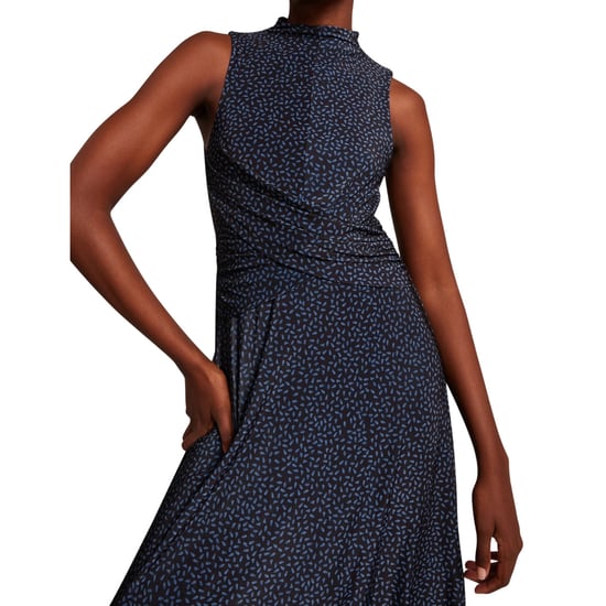 Ted Baker Inisha Bedrukte Mouwloze Zwarte Midi-jurk - Image 6