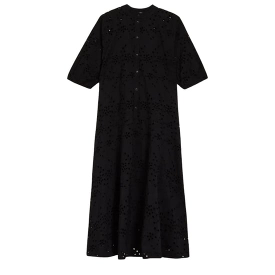 Ted Baker Nikaia Storleksguide Broderad Svart Midiklänning - Image 1