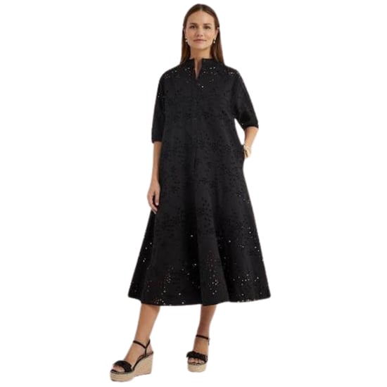 Ted Baker Nikaia Storleksguide Broderad Svart Midiklänning - Image 2