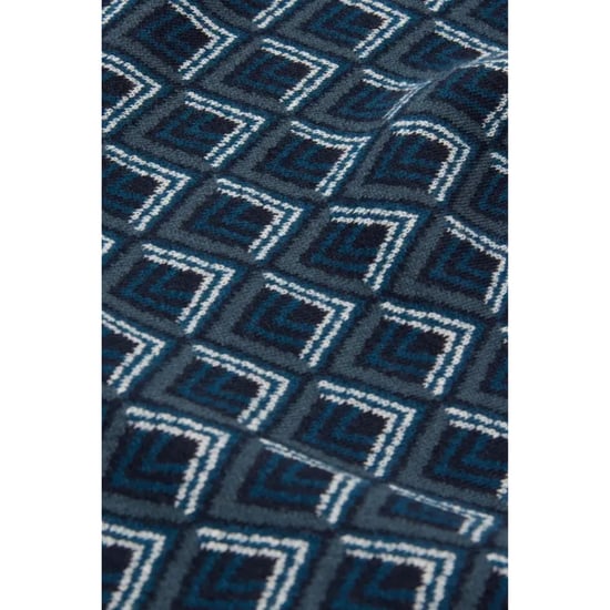Ted Baker Melvvin Geo Jacquard Knit Navy Polo Shirt - Image 6