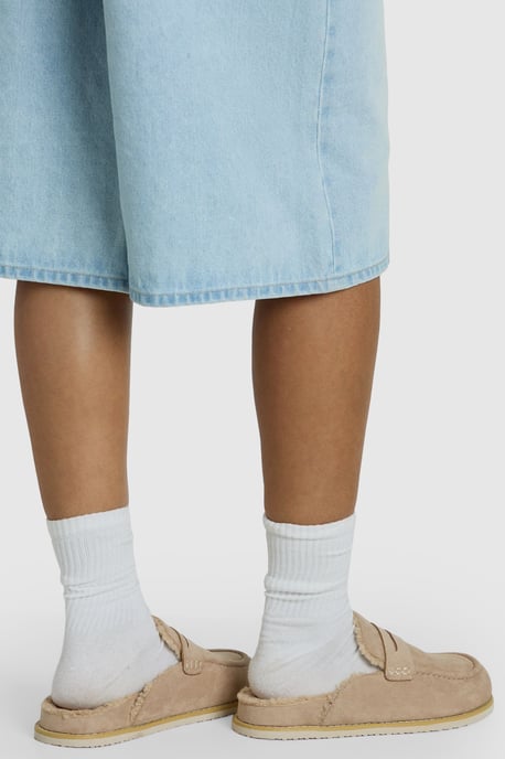 Faux Suede Fur Lined Closed Toe Clogs - Image 2