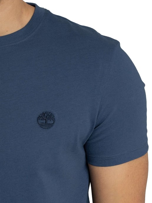 Timberland Slim Fit Embroidered Logo T-Shirt, Blue - Image 4