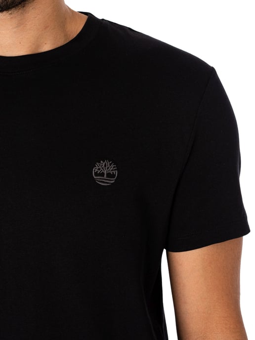 Timberland Slim Fit Embroidered Logo T-Shirt, Black - Image 4