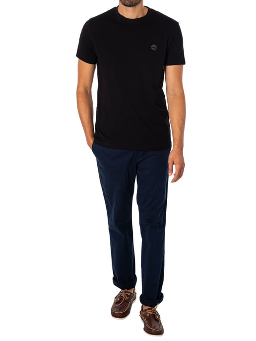 Timberland Slim Fit Embroidered Logo T-Shirt, Black - Image 5