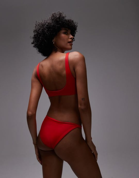 ARKET mix & match smock bikiniunderdel i röd - Image 4