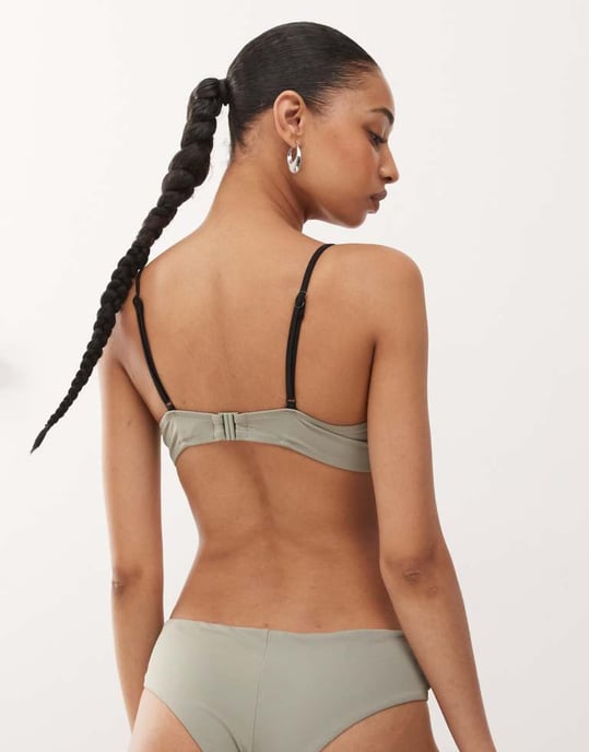 Monki bh med byglar i khaki - Image 2