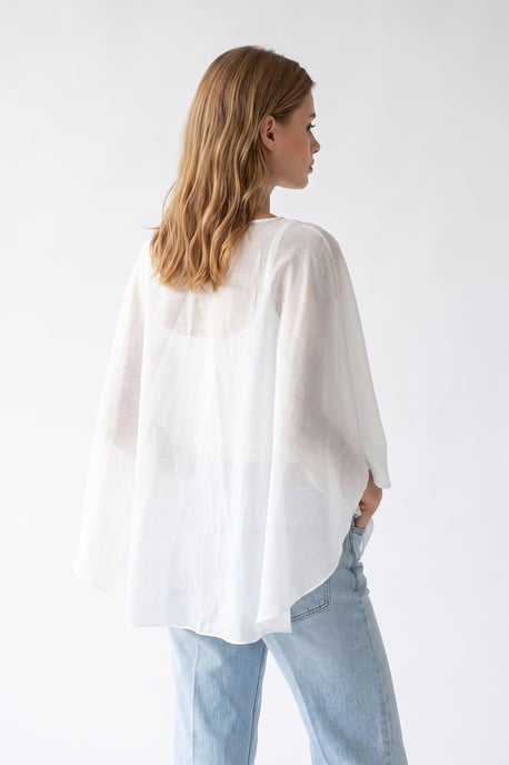 Losse Chiffon Crewneck Blouse - Image 6