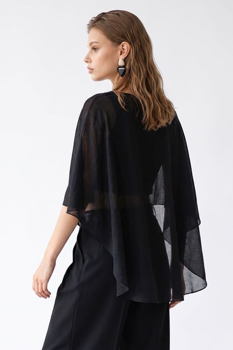 Losse Chiffon Crewneck Blouse - Image 5