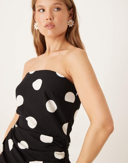 Nobody's Child Marielle linne bandeau topp koord i svart - Image 4