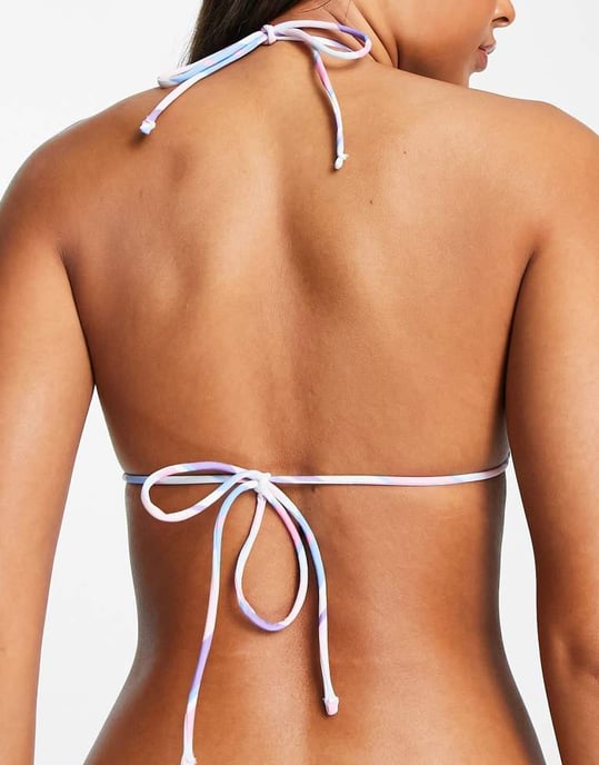 NA-KD polyesterbikinitopp i randig print - MULTI - Image 3