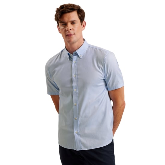 Ted Baker Aldgte Regular Premium Light-blue Oxford Shirt - Image 4