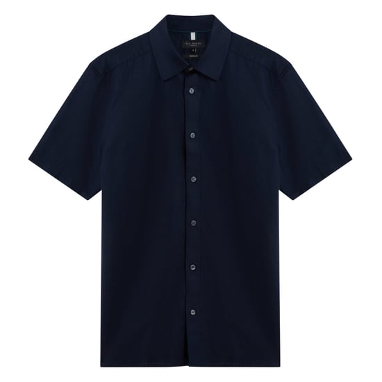 Ted Baker Zebra Regular Navy Linen Shirt - Image 1