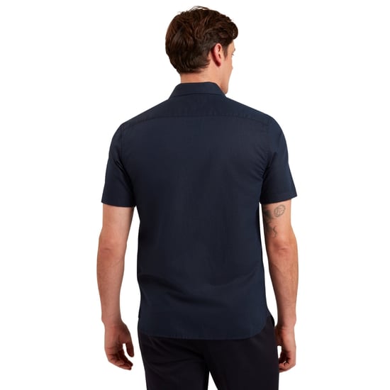 Ted Baker Zebra Regular Navy Linen Shirt - Image 3