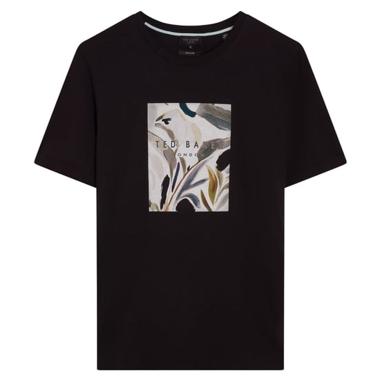 Ted Baker Justino Box Print Svart T-shirt Med Grafisk Design - Image 1