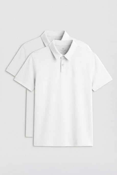 Heren Katoen-Elastaan Polo T-shirt - Image 1