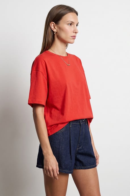 Oversized Cotton Crew Neck T-Shirt - Image 2