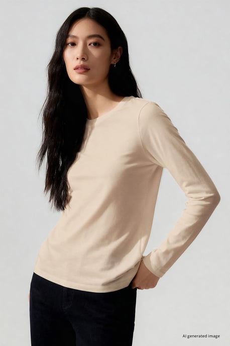 Women's Cotton Elastane T-Shirt - Image 2