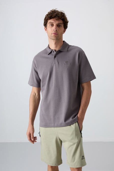 Men's Oversized Polo T-Shirt - Image 3