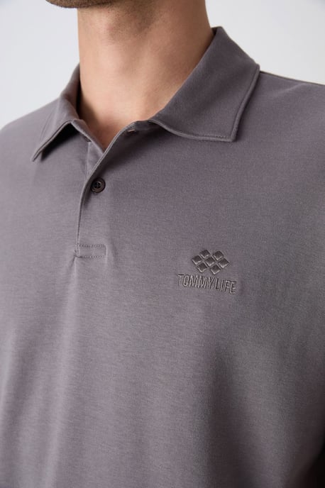 Men's Oversized Polo T-Shirt - Image 4
