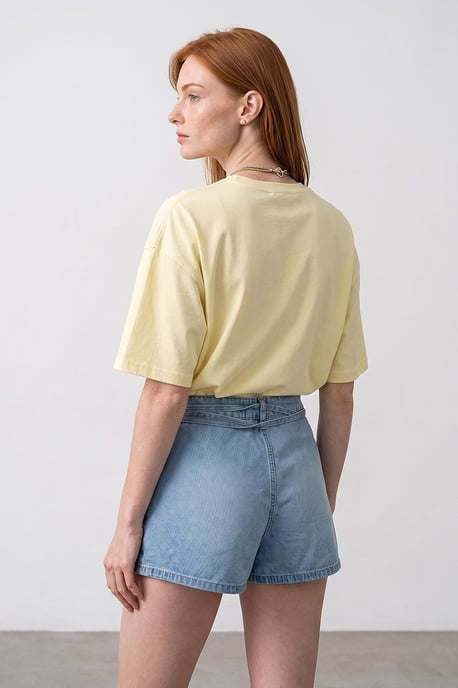Oversized Cotton Crew Neck T-Shirt - Image 2