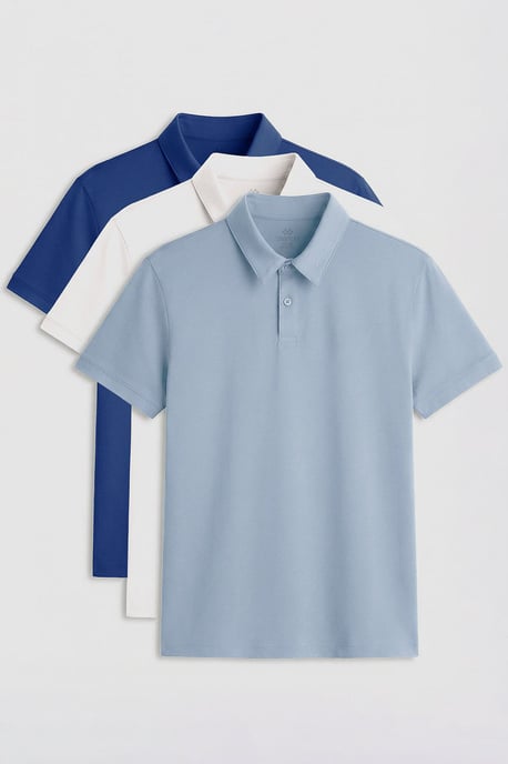 Heren Katoen-Elastaan Polo T-shirt - Image 1