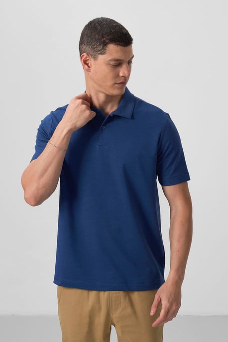 Heren Katoen-Elastaan Polo T-shirt - Image 4