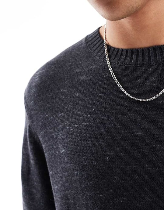 Hollister stickad kortärmad topp i svart - Image 3