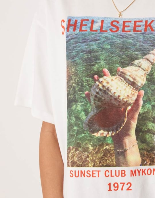 ASOS DESIN oversized t-shirt med shellseekers grafik - Image 2