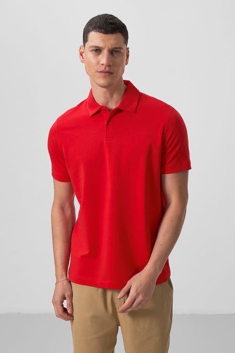 Heren Katoen-Elastaan Polo T-shirt - Image 2
