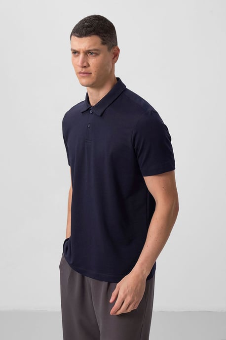 Heren Katoen-Elastaan Polo T-shirt - Image 3