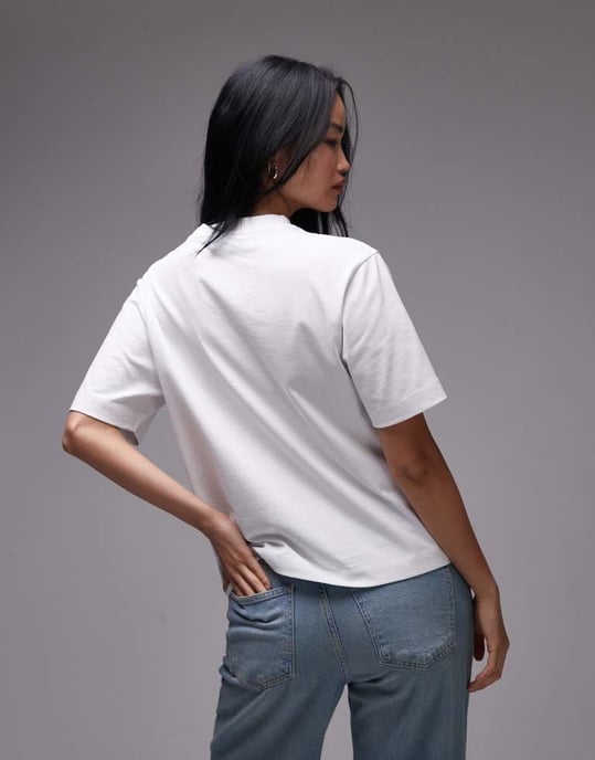 Topshop jerseytopp med grafisk Eden Roc semestertryck i vitt - Image 4