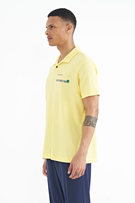Heren Katoenen Polo T-Shirt Met Tekstprint - Image 4