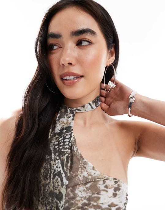 ASOS DESIGN chiffonscarf-top i djurmönster - Image 2