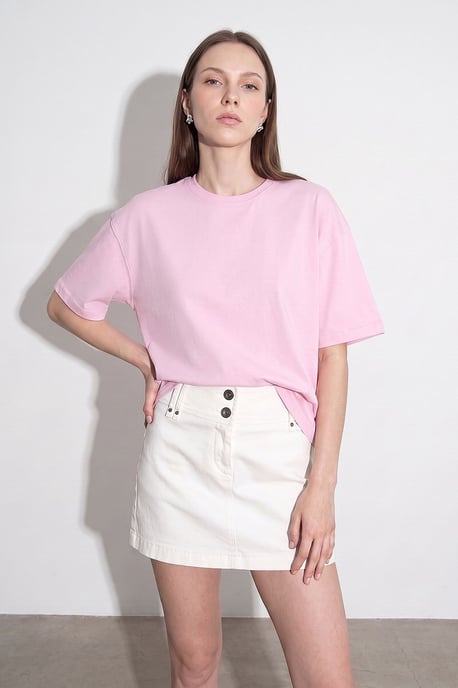 Oversized Cotton Crew Neck T-Shirt - Image 2