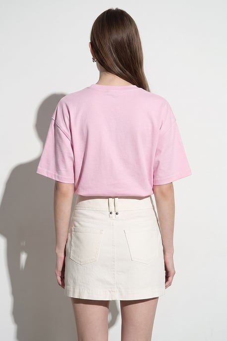 Oversized Cotton Crew Neck T-Shirt - Image 3