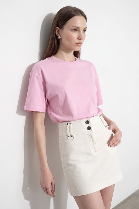 Oversized Cotton Crew Neck T-Shirt - Image 4