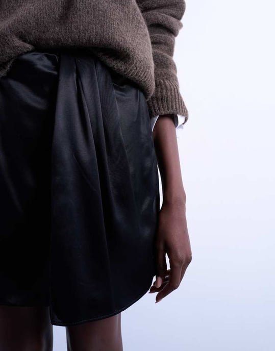 Topshop sarong minikjol i svart - Image 3