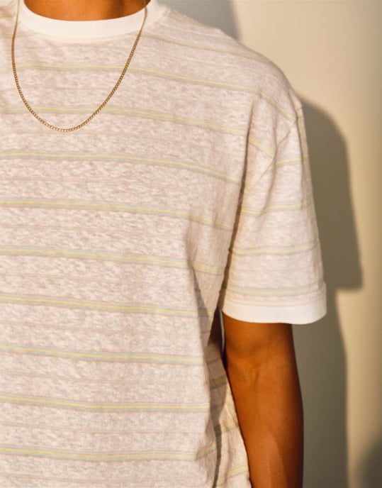 Topman klassisk passform slubrandig t-shirt i ecru - Image 3