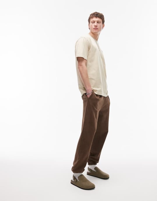 Topman avslappnad tvättad t-shirt i sten - Image 2