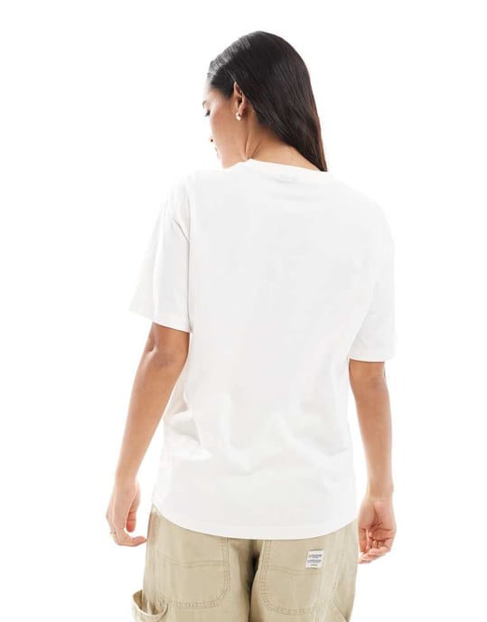 Vero Moda boxy t-shirt med Bon Voyage-broderi i vitt - Image 2