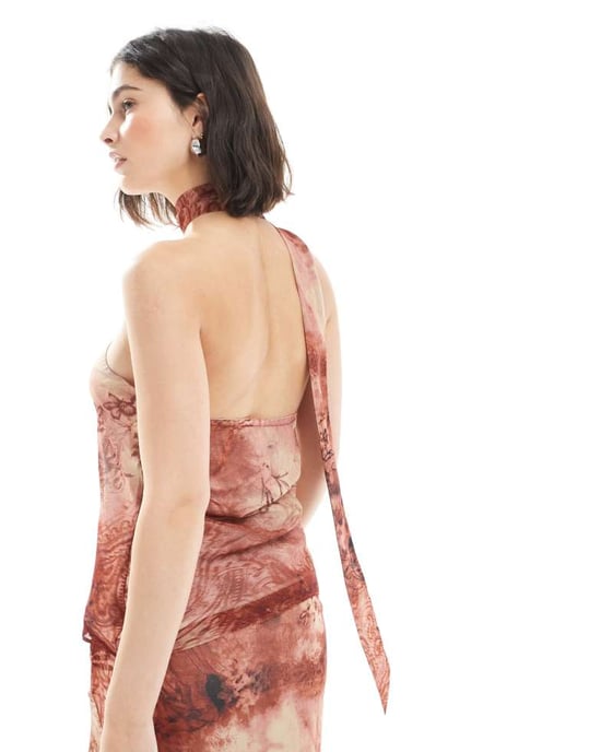 ASOS DESIGN chiffongschal-top i paisleymönster - Image 4