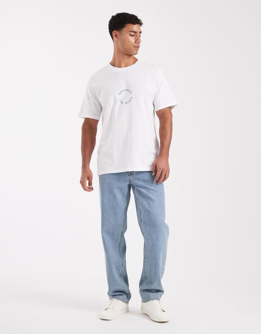 Jack & Jones avslappnad t-shirt med originals logotyp i vitt - Image 2