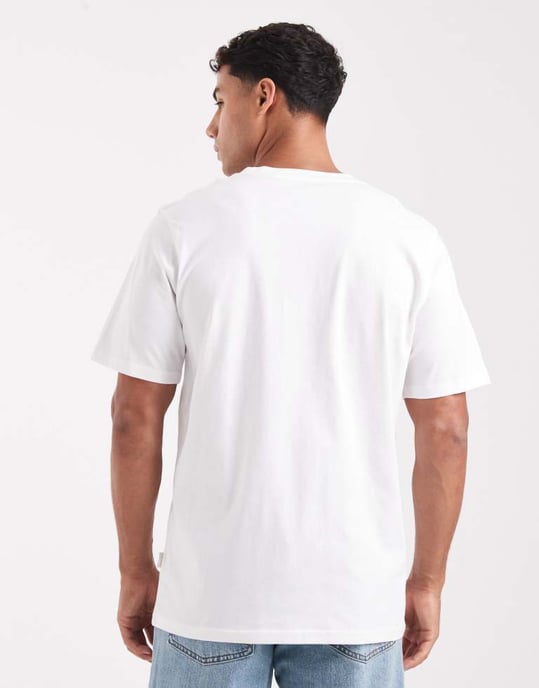 Jack & Jones avslappnad t-shirt med originals logotyp i vitt - Image 3