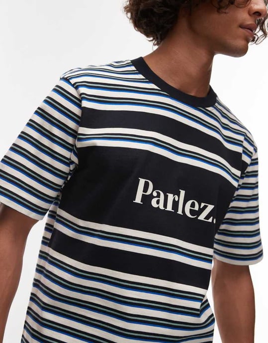 Parlez solrand logo detaljerad t-shirt i marinblå - Image 3