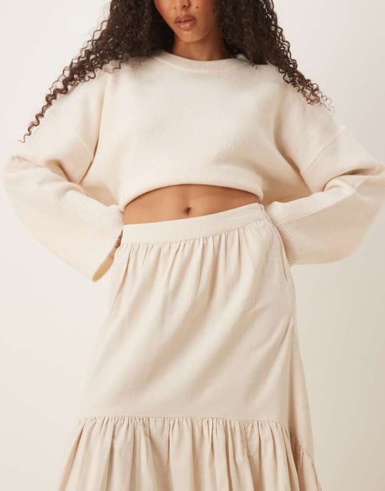 ASOS DESIGN broderad lager-på-lager maxikjol med spetsinsatser - Image 4