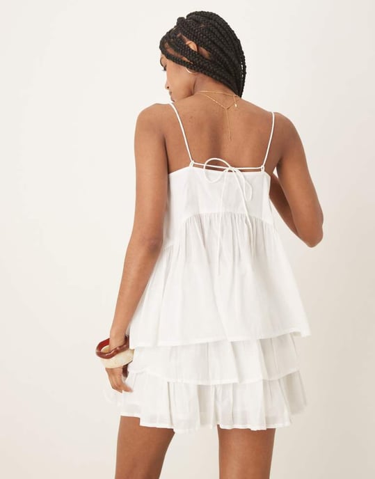 ASOS DESIGN rara kjol i vitt - Image 3