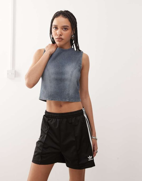 COLLUSION denim linne i medelblå - Image 3