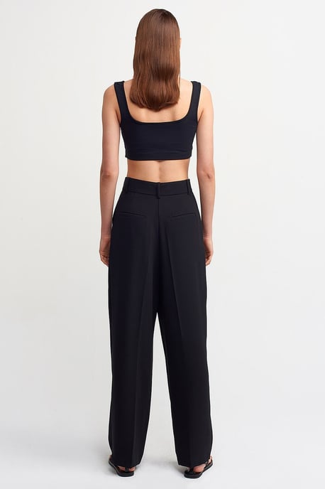 High-waist Wide-leg Crepe Trousers - Image 2