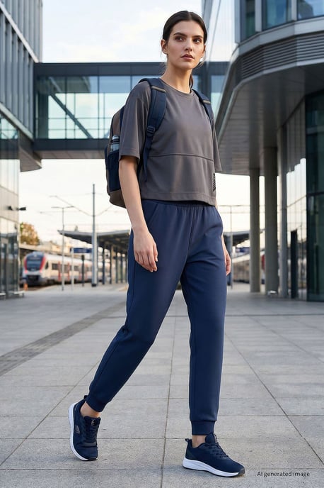 Dames Katoenen Mix Sweatpants - Image 2